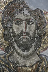 Mosaico de Cristo en la capilla del Gólgota en la Iglesia del Santo Sepulcro, Jerusalén