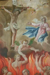 Iglesia de Saint-Nicolas de Véroce. Crucifixión, Saint Nicolas de Véroce, Francia