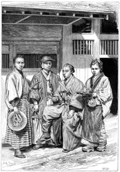 Ciudadanos de Tokio, Japón, 1895