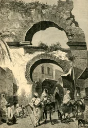Puerta de la ciudad en Túnez, 1881