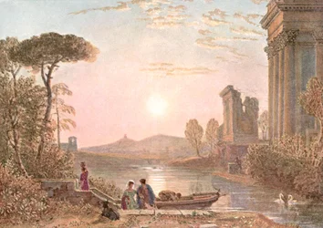 Paisaje clásico, c1900
