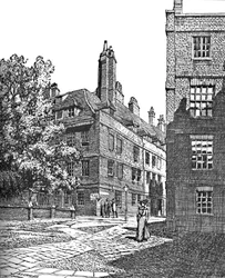 Cliffords Inn, mirando al noreste, 1903