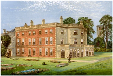 Clifton Hall, Nottinghamshire, hogar del Baronet Clifton, c1880