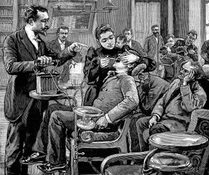Clínica en la Escuela de Odontología, París, 1892