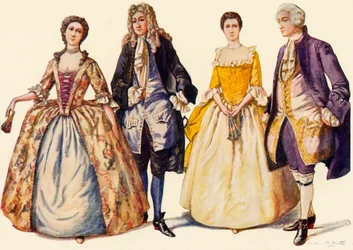 Vestimenta de los Reinos de la Reina Ana y Jorge I, 1702-1725, 1903, 1937