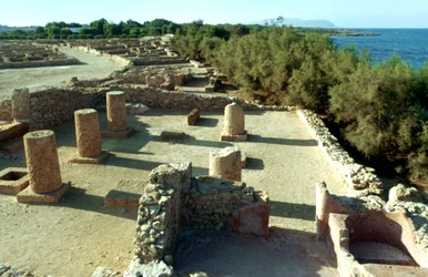 Ruinas romanas costeras, Túnez, siglo III d.C.