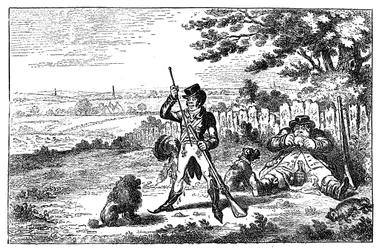 Deportistas cockney recargando, 1800