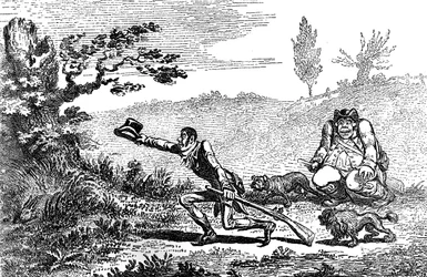 Deportistas cockney encuentran una liebre, 1800