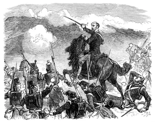 La brigada de Codrington en la batalla del Alma, guerra de Crimea, década de 1850, 1888