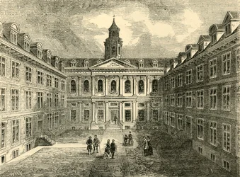 Colegio de Médicos, Warwick Lane. Interior del cuadrángulo, c. 1872