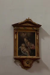 Iglesia colegiata. Interior. Pintura. Madonna con Niño. Italia (?). Óleo sobre lienzo