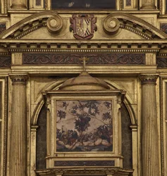 Colegiata. Interior. El altar mayor. (Detalle)