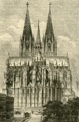Catedral de Colonia, desde el Este, 1890
