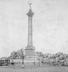 Columna de Julio, Plaza de la Bastilla, París, Francia, finales del siglo XIX o principios del siglo XX