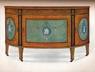 Cómoda de forma de luneta, c1775
