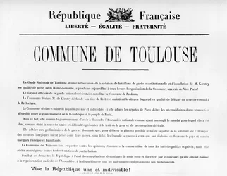 Comuna de Toulouse, de los carteles políticos franceses de la Comuna de París