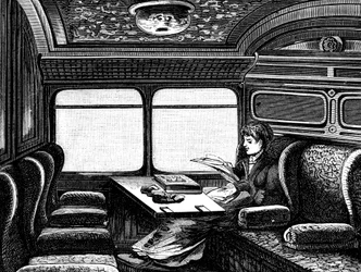 Compartimento en el Orient Express reservado para mujeres, c. 1895