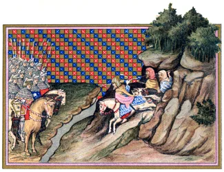 Conferencia del Conde de Gloucester y un jefe irlandés, campaña de Ricardo II en Irlanda, 1399