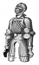 Armadura convexa que se dice es de Maximiliano, siglo XV, 1870