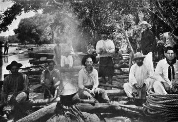 Cocinando en una balsa, Paraguay