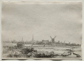 Copia de Vista de Ámsterdam desde el noroeste, 1700s