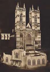 Iluminación para la coronación - Abadía de Westminster, 1937