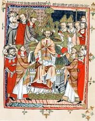Coronación y unción de un rey, siglo XIII