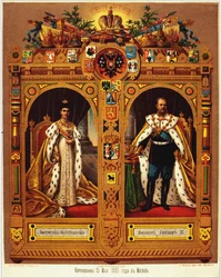 Lámina de la coronación de Alejandro III, 1883