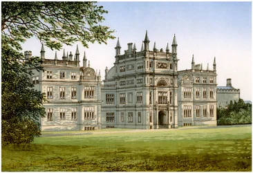 Corsham Court, Wiltshire, hogar de Lord Methuen, c1880