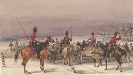 Cosacos escoltando deportados, 1831