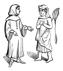 Traje de la comunidad, siglo XIV, 1910