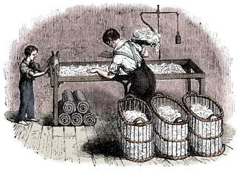Fabricación de algodón, c1845