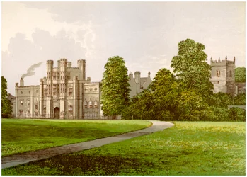 Coughton Court, Warwickshire, hogar del Baronet Throckmorton, c1880