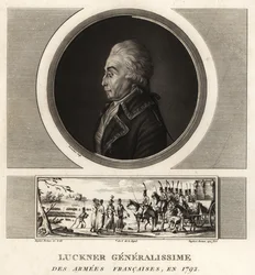 Conde Nicolas Luckner, general revolucionario francés, Generalísimo de los Ejércitos Franceses, ejecutado en 1794