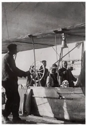 Conde Zeppelin con su hija en la góndola del Zeppelin LZ3, Alemania, c1906-1908 1933