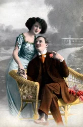 Pareja enamorada, principios del siglo XX
