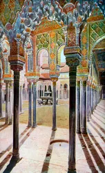 Patio de los Leones, la Alhambra, Granada, Andalucía, España