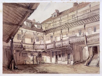 Patio de la posada Oxford Arms, Warwick Lane, Londres, 1851