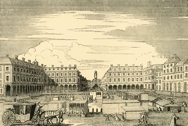 Mercado de Covent Garden, mirando hacia el este, 1881