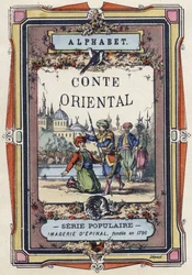 Portada del Alfabeto del Cuento Oriental. Imágenes de Epinal, circa 1890