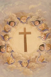 Cruz y ángeles, Montmin, Francia