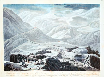 Cruzando el Paso de San Bernardo, 1800