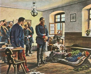 Príncipe heredero Friedrich Wilhelm con el cuerpo del General Douay, 4 de agosto de 1870