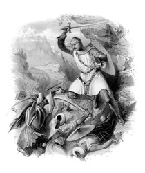 Cruzado en batalla, siglo XIX