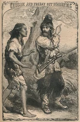 Crusoe y Viernes de caza, c1870