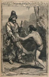 Crusoe y Viernes, c. 1870