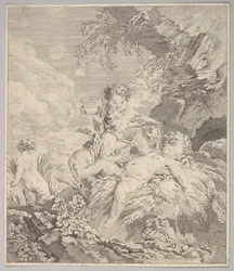 Cupidos haciéndose cosquillas