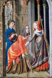 Curación de un hemipléjico, siglo XV