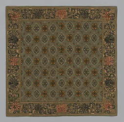 Funda de cojín, China, dinastía Qing 1644-1911, c. 1900