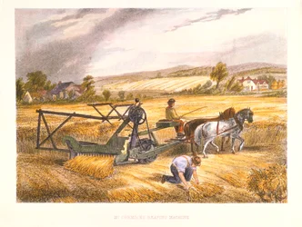 Máquina de segar de Cyrus McCormick de 1831 patentada en 1834, c. 1851